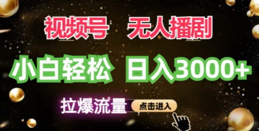 视频号蓝海项目，无人播剧拉爆流量，小白也能轻松日入3K-梦帆创业网