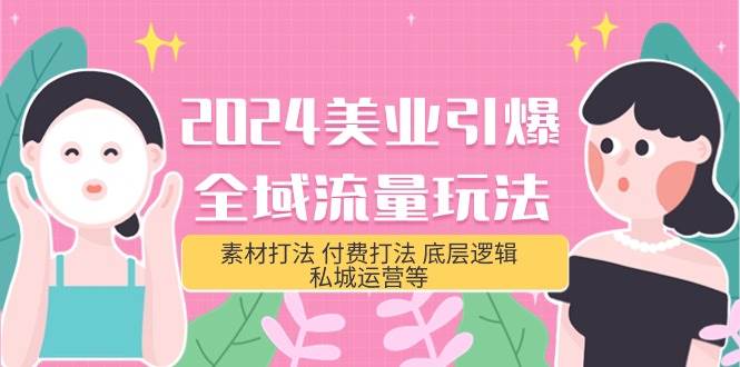 2024美业-引爆全域流量玩法，素材打法 付费打法 底层逻辑 私城运营等(31节)-梦帆创业网