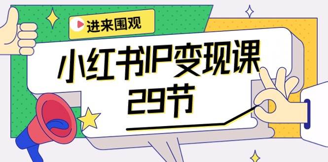 小红书IP变现课：开店/定位/IP变现/直播带货/爆款打造/涨价秘诀/等等/29节-梦帆创业网