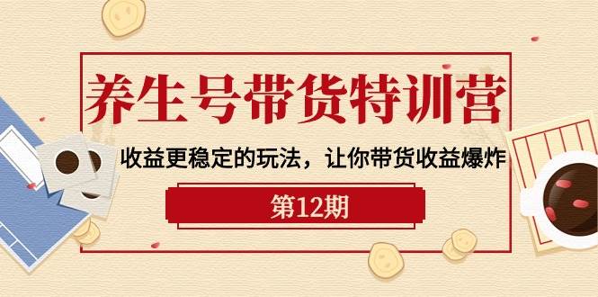 养生号带货特训营【12期】收益更稳定的玩法，让你带货收益爆炸-9节直播课-梦帆创业网