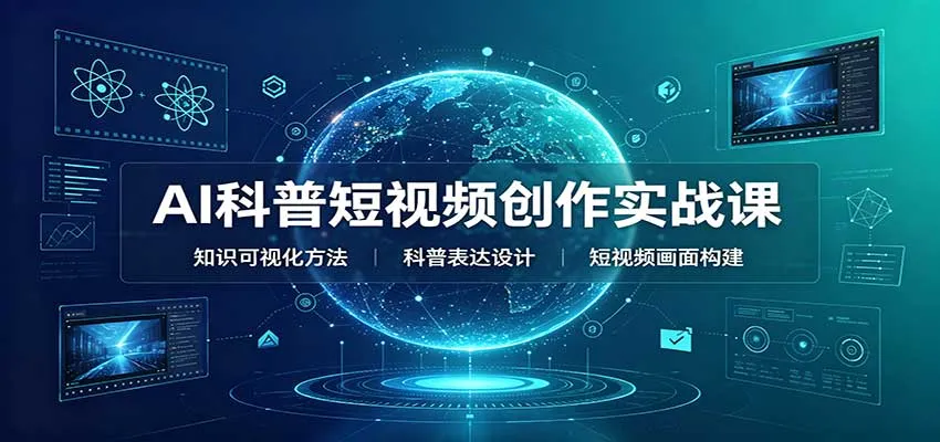 AI科普短视频创作实战课：配套要点文档，文案与视频提示词模板教学-梦帆创业网