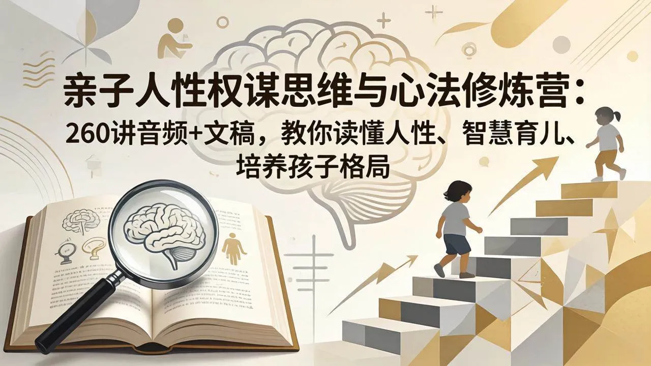 （18076期）亲子人性权谋思维与心法修炼营：260讲音频+文稿，教你读懂人性、智慧育儿、培养孩子格局-梦帆创业网