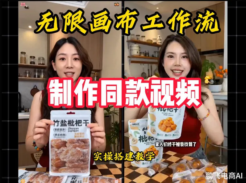 无限画布工作流一键复刻爆款带货视频，实操搭建，操作简单-梦帆创业网