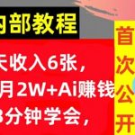 Ai自动赚钱3分钟学会，1天收入几张，内部实战教程，首次公开!-梦帆创业网