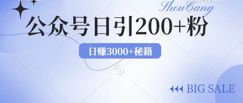 2024年用AI洗稿公众号日引流200+创业粉-梦帆创业网