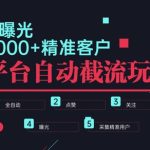 小红书抖音视频号最新截流获客系统，全自动引流精准客户【日曝光10000+】基本上适配所有行业-梦帆创业网