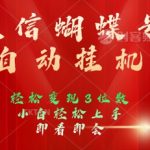 2024年微信蝴蝶号全自动挂JI项目，小白轻松上手，日入三位数-梦帆创业网