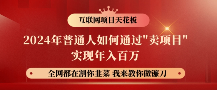 2024年普通人如何通过”卖项目”实现年入百万-梦帆创业网