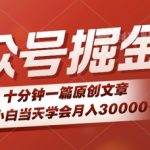 微信公众号AI掘金4.0玩法，十分钟一篇原创文档，小白当天学会月入4位数-梦帆创业网