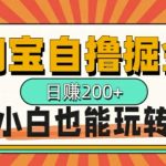 淘宝自撸掘金，一天2张，多号多撸，小白也能玩转-梦帆创业网
