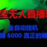 支付宝无人直播玩法，全自动挂JI，5天躺Z6000，真正的税后收入-梦帆创业网