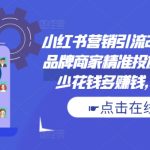 小红书营销引流24招必学课，品牌商家精准投放运营指南，少花钱多赚钱，避坑秘籍!-梦帆创业网