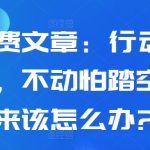 某付费文章：行动怕亏本，不动怕踏空，接下来该怎么办?-梦帆创业网
