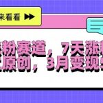 超级涨粉赛道，每天半小时，7天涨粉2W+，轻松过原创，三月变现5W+【揭秘】-梦帆创业网