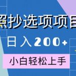10月全新照抄选项项目，快速日入2张，操作简单易上手-梦帆创业网