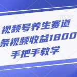 视频号养生赛道,一条视频收益1800,手把手教学-梦帆创业网