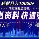 虚拟资料新玩法，快速变现，轻松月入1w+，小白轻松操作-梦帆创业网