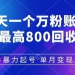 快手暴力起号，7天涨万粉，小白当天起号，多种变现方式，单月变现几个-梦帆创业网