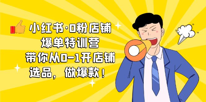 小红书·0粉店铺爆单特训营 带你从0-1开店铺，选品，做爆款（课程+工具包）-梦帆创业网