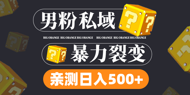 男粉私域项目：亲测男粉裂变日入500+（视频教程）-梦帆创业网
