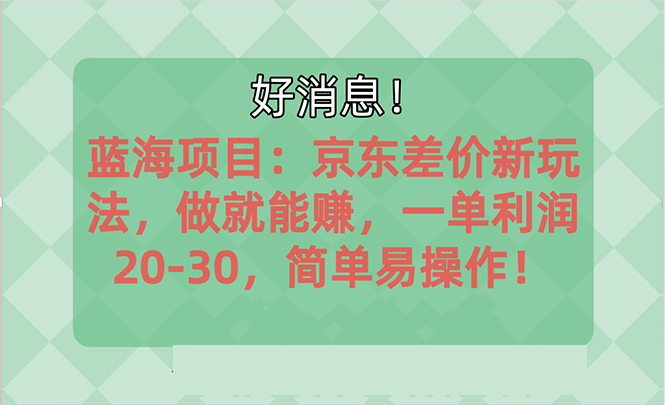 越早知道越能赚到钱的蓝海项目：京东大平台操作，一单利润20-30，简单易操作-梦帆创业网