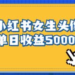 长期稳定项目，小红书女生头像号，最高单日收益5000+适合在家做的副业项目-梦帆创业网
