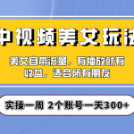 实操一天300+,【中视频美女号】项目拆解,保姆级教程助力你快速成单!-梦帆创业网