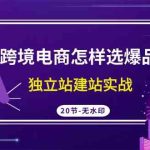 (9369期)跨境电商怎样选爆品,独立站建站实战(20节高清无水印课)-梦帆创业网