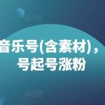 抖音美女音乐号(含素材)，创新美女号起号涨粉-梦帆创业网