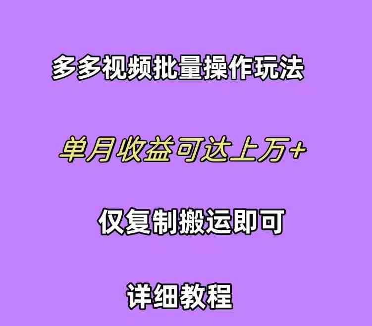 （10029期）拼多多视频带货快速过爆款选品教程 每天轻轻松松赚取三位数佣金 小白必…-梦帆创业网