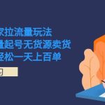 小红书独家拉流量玩法，纯自然流量起号无货源卖货 三天起号轻松一天上百单-梦帆创业网