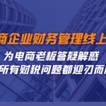 电商企业-财务管理线上课：为电商老板答疑解惑-让所有财税问题都迎刃而解-梦帆创业网