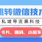 抖音跳转微信技术大全，私域导流黑科技—卡片圆码小风车-梦帆创业网