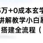 月入5万+0成本玄学项目，全方面讲解教学，0-1搭建全流程（全）小白暴力掘金-梦帆创业网