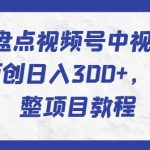 2024年盘点视频号中视频运营，快速过原创日入300+，从0到1完整项目教程-梦帆创业网