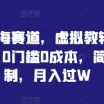 小众蓝海赛道，虚拟教辅资料项目，0门槛0成本，简单复制，月入过W【揭秘】-梦帆创业网