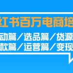 小红书百万电商培训班：启动篇/选品篇/货源篇/爆款篇/运营篇/变现篇-梦帆创业网