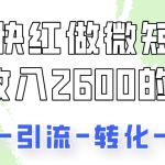抖快做微短剧，8天收入2600+的实操经验，从前端设置到后期转化手把手教！-梦帆创业网