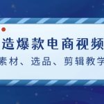 打造爆款电商视频号：素材、选品、剪辑教程-梦帆创业网