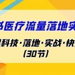 小红书·医疗流量落地实操课，干货·黑科技·落地·实战·快速上手（30节）-梦帆创业网