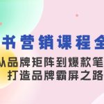 小红书营销课程全解析，从品牌矩阵到爆款笔记，打造品牌霸屏之路-梦帆创业网