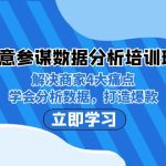 生意·参谋数据分析培训班：解决商家4大痛点，学会分析数据，打造爆款！-梦帆创业网