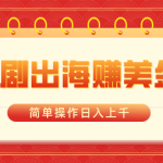 短剧出海赚美金，简单操作日入上千-梦帆创业网