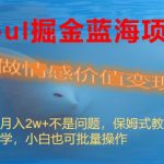 Soul掘金蓝海项目细分赛道，做情感价值变现，月入2w+不是问题-梦帆创业网