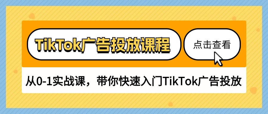 （10731期）TikTok广告投放课程，从0-1实战课，带你快速入门TikTok广告投放（30节课）-梦帆创业网
