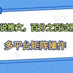 （10119期）解压小说推文，百分之百过原创-梦帆创业网