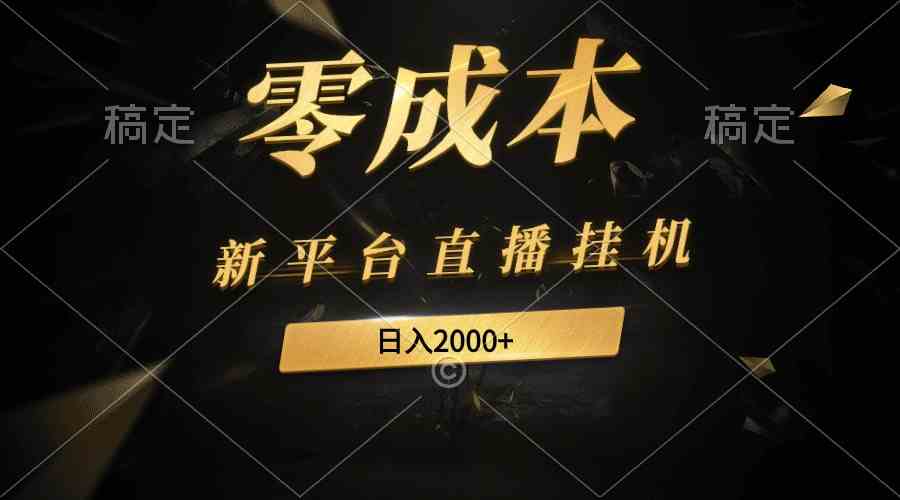 （9841期）新平台直播挂机最新玩法，0成本，不违规，日入2000+-梦帆创业网