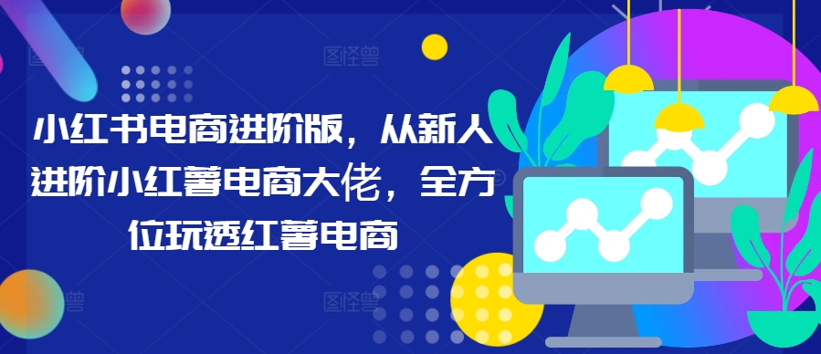 小红书电商进阶版，从新人进阶小红薯电商大佬，全方位玩透红薯电商-梦帆创业网