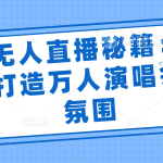 无人直播秘籍：打造万人演唱会氛围-梦帆创业网