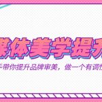 自媒体-美学提升营 手把手带你提升-品牌审美，做一个有调性博主（11节课）-梦帆创业网